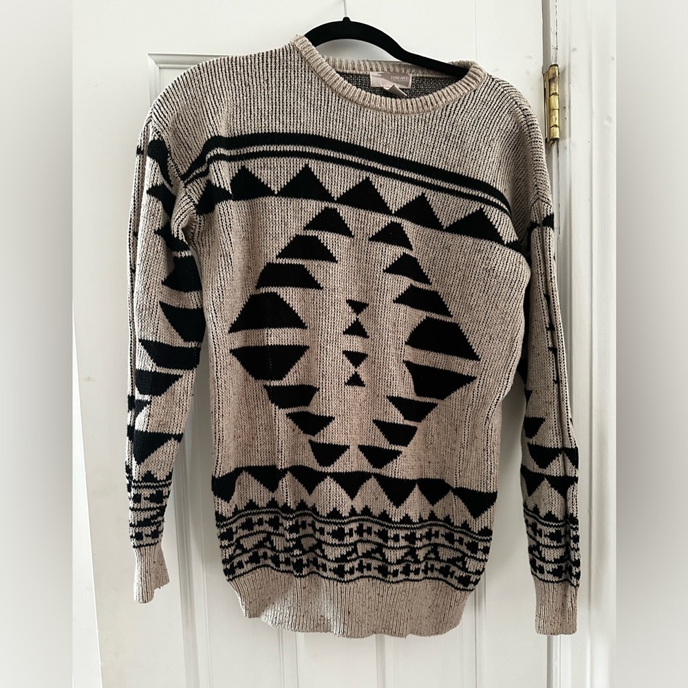 Forever 21 Tribal Oversized Sweater
